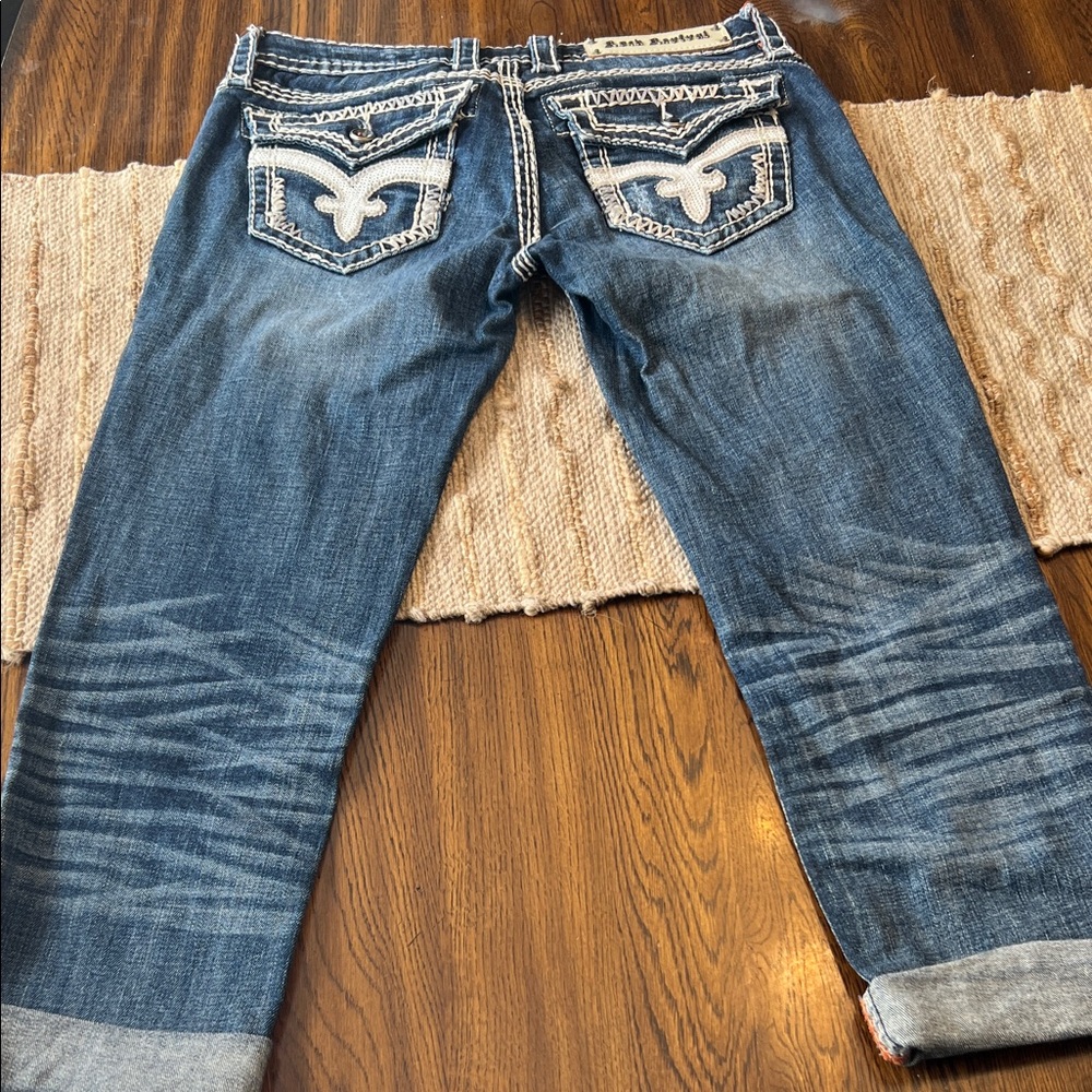 Rock Revival Women's Blue Ankle Jeans - Picture 2 of 2
